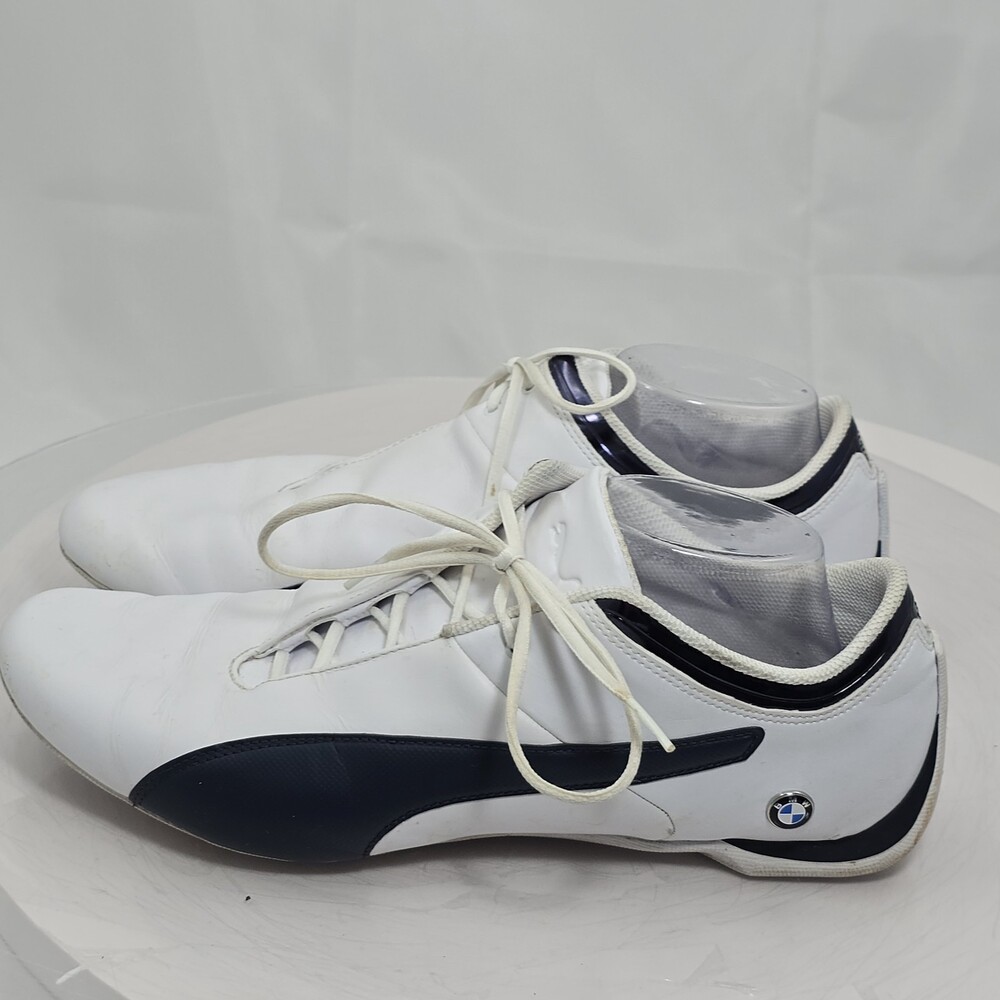PUMA BMW MS Future Cat Team White Blue Sz 12 Leather Driving Shoes/Sneakers Rare